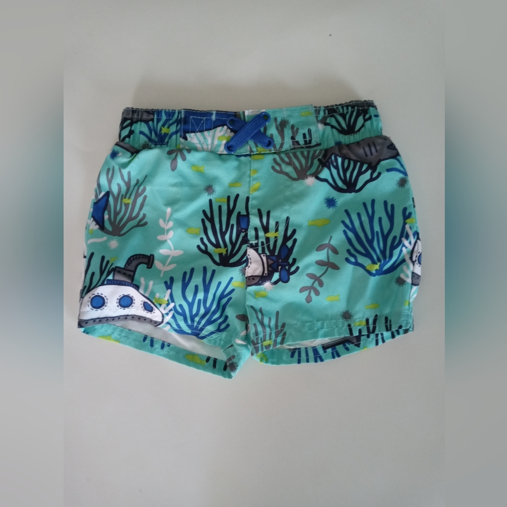 Cat & Jack Kids Swim Trunks - Blue and Green